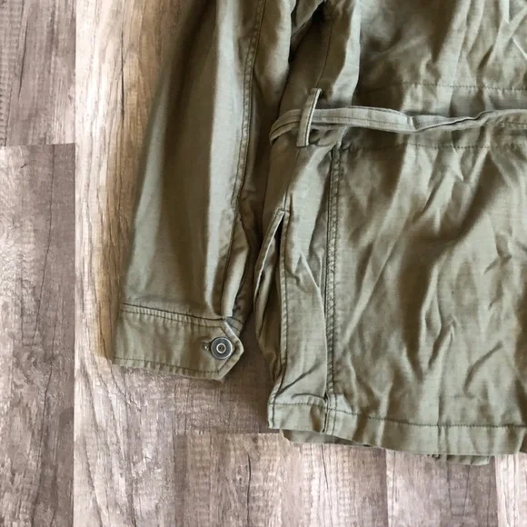 Free People In Our Nature Military Green Wrap Cargo Jacket M - Picture 14 of 14